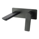 Rumia Matt Black Bathtub Basin Wall Mixer With Spout Solid Brass Watermark - NZHomeware