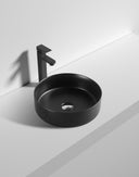 355mm Bathroom Above Counter Matt Black Ceramic Wash Basin - NZHomeware
