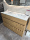 SAMPLE SALE - Sara 1200mm Double Light Oak Plywood Floor Standing Vanity With Ceramic Basin - NZHomeware