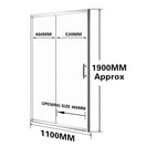 Shower Glass Door Only 1100*1900mm Sliding - NZHomeware
