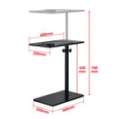 Side End C Table Sofa Bed Stand Spa Rack Caddy Bathtub Tray Wine Glass Holder - NZHomeware