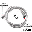 Silver PVC Shower Hose 1500mm - NZHomeware