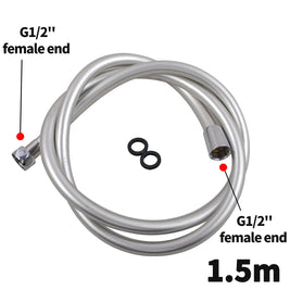 Silver PVC Shower Hose 1500mm - NZHomeware