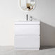 SLIM 600X360X860MM PLYWOOD FLOOR STANDING VANITY - GlOSS WHITE WITH CERAMIC TOP - NZHomeware