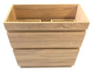 SLIM 600X360X860MM PLYWOOD FLOOR STANDING VANITY - LIGHT OAK WITH CERAMIC TOP - NZHomeware