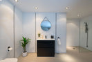 SLIM 750X360X860MM PLYWOOD FLOOR STANDING VANITY - BLACK WITH CERAMIC TOP - NZHomeware