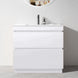 SLIM 900X360X860MM PLYWOOD FLOOR STANDING VANITY - GlOSS WHITE WITH CERAMIC TOP - NZHomeware