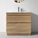 SLIM 900X360X860MM PLYWOOD FLOOR STANDING VANITY - LIGHT OAK WITH CERAMIC TOP - NZHomeware