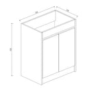 SM 600mmx360mmx850mm Plywood Floor Standing Vanity with Ceramic Basin - NZHomeware