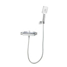 Solid Brass Bathroom Square Chrome Mixer Diverter with ABS Handheld Shower Waterfall Spout Water Hose Set - NZHomeware