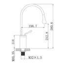 Solid Brass Black 360° Swivel Spout Tall Basin Mixer Tap - NZHomeware