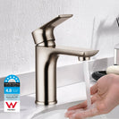 Solid Brass Brushed Nickel Basin Mixer Tap Bathroom Vanity Tap - NZHomeware