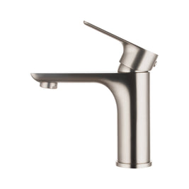 Solid Brass Brushed Nickel Basin Mixer Tap Bathroom Vanity Tap - NZHomeware