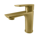 Solid Brass Brushed Yellow Gold Basin Mixer Tap Bathroom Vanity Tap - NZHomeware