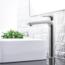 Solid Brass Chrome Tall Basin Mixer Tap Bathroom Basin Tap - NZHomeware