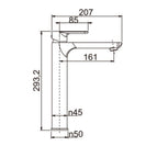 Solid Brass Chrome Tall Basin Mixer Tap Bathroom Basin Tap - NZHomeware