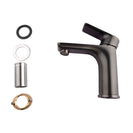 Solid Brass Gunmetal Grey Basin Mixer Tap Bathroom Vanity Tap - NZHomeware
