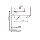 Solid Brass Gunmetal Grey Basin Mixer Tap Bathroom Vanity Tap - NZHomeware