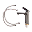 Solid Brass Gunmetal Grey Basin Mixer Tap Bathroom Vanity Tap - NZHomeware