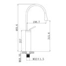 Solid Brass Matte Black 360° Swivel Spout Tall Basin Mixer Tap - NZHomeware