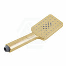 Square 3 Functions Brushed Yellow Gold Rainfall Hand Held Shower Head Only - NZHomeware