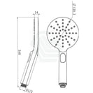 Square 3 Functions Brushed Yellow Gold Rainfall Hand Held Shower Head Only - NZHomeware