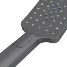 Square 3 Functions Gunmetal Grey Rainfall Hand Held Shower Head Only - NZHomeware
