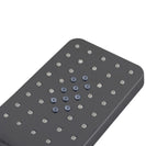 Square 3 Functions Gunmetal Grey Rainfall Hand Held Shower Head Only - NZHomeware