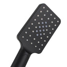 Square 3 Functions Matte Black Rainfall Hand Held Shower Head Only - NZHomeware