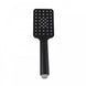 Square 3 Functions Matte Black Rainfall Hand Held Shower Head Only - NZHomeware