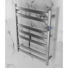 Square 7Bars 800Hx600Wx120D mm Heated Towel Rack With Timer Chrome - NZHomeware