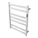 Square 7Bars 800Hx600Wx120D mm Heated Towel Rack With Timer Chrome - NZHomeware