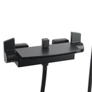 Square Black Handheld Shower With Water Spout & Mixer Diverter - NZHomeware
