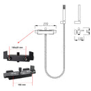 Square Black Handheld Shower With Water Spout & Mixer Diverter - NZHomeware