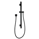 Square Black Wall Mounted Sliding Rail with Handheld Shower and Water Hose & Wall Connector - NZHomeware