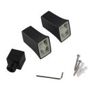 Square Black Wall Mounted Sliding Rail with Handheld Shower and Water Hose & Wall Connector - NZHomeware