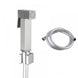 Square Brass Brushed Nickel Toilet Bidet Spray Kit with 1.2m PVC Hose - NZHomeware