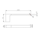 Square Brass Matt Black Towel Holder Towel Hook Wall Mounted - NZHomeware