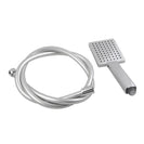 Square Chrome ABS Handheld Shower Head With Water Hose - NZHomeware