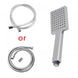 Square Chrome ABS Handheld Shower Head With Water Hose - NZHomeware