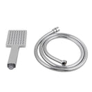 Square Chrome ABS Handheld Shower Head With Water Hose - NZHomeware