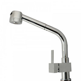 Square Chrome Pull Out Kitchen/Laundry Sink Mixers Swivel Kitchen Tapware - NZHomeware