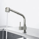 Square Chrome Pull Out Kitchen/Laundry Sink Mixers Swivel Kitchen Tapware - NZHomeware