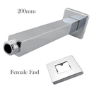 Square Chrome Rainfall Shower Head with Ceiling Mounted Shower Arm - NZHomeware