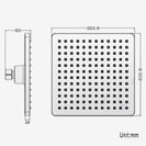 Square Chrome Rainfall Shower Head with Ceiling Mounted Shower Arm - NZHomeware
