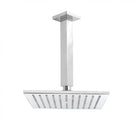 Square Chrome Rainfall Shower Head with Ceiling Mounted Shower Arm - NZHomeware