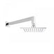 Square Chrome Rainfall Shower Head With Wall Mounted Shower Arm - NZHomeware