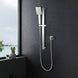 Square Chrome Shower Rail with handheld shower - NZHomeware