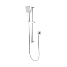 Square Chrome Shower Rail with handheld shower - NZHomeware