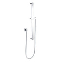 Square Chrome Shower Rail with handheld shower - NZHomeware